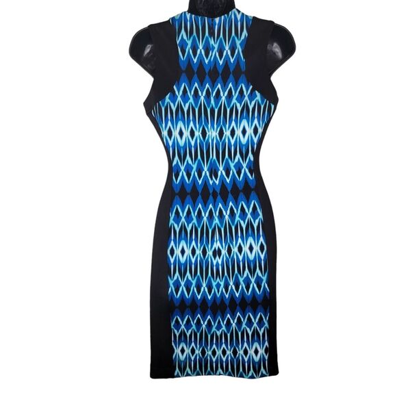 Calvin Klein chevron print scuba sheath dress size 2 - Picture 2 of 7